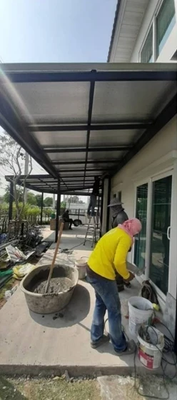 ต่อเติมหลังคาบ้านและครัวหลังบ้าน — ภาพโครงการ 4